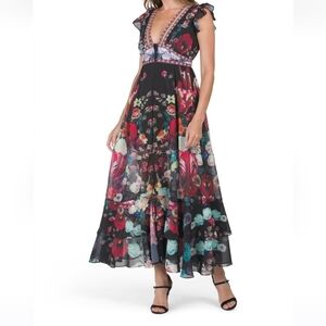 Dalia Macphee Floral Maxi Dress